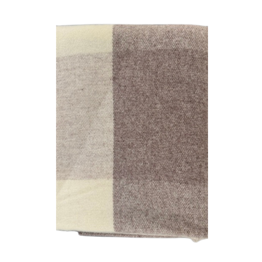 Magda uldtæppe - Brown Beige